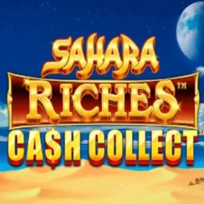 Sahara Riches Cash Collect Slot Logo.