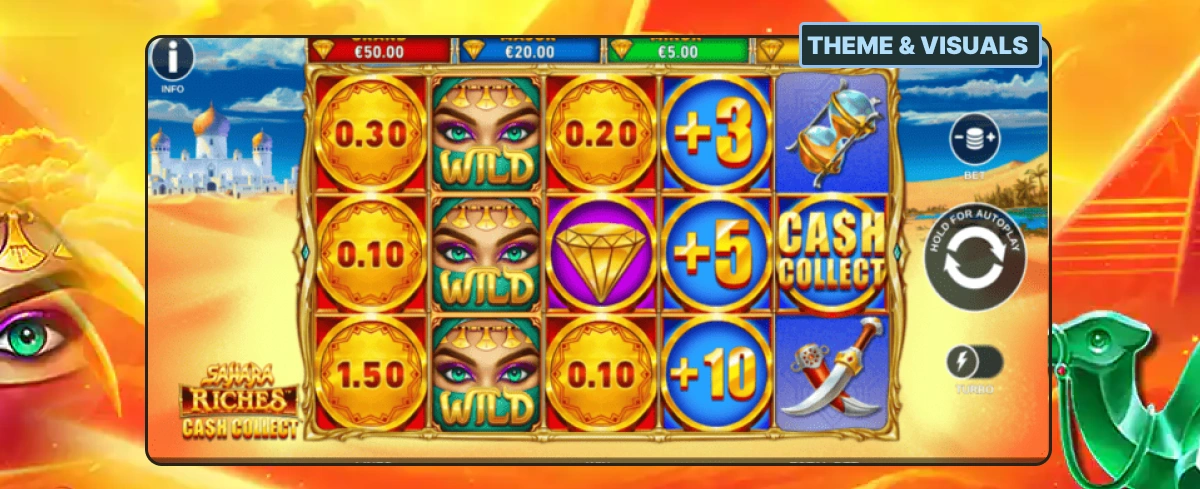 Sahara Riches Cash Collect Style.